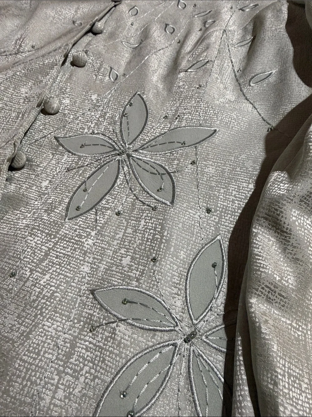 2 PIECE SILK SUIT ADRIANNA PAPELL SILK KOMONA STYLE JACKET & SKIRT